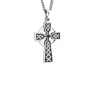 Jewelry- Sterling Silver Embossed Cross Pendant